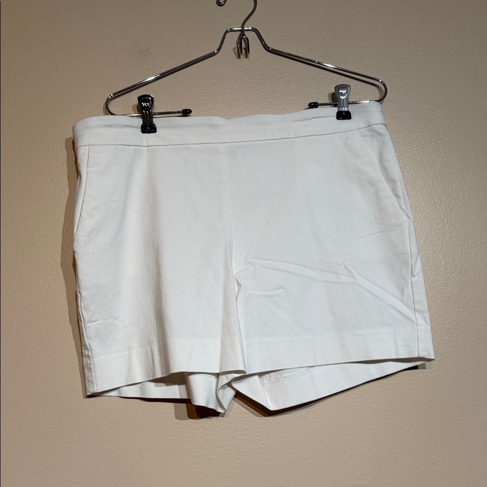 White House Black Market High Waist White Shorts